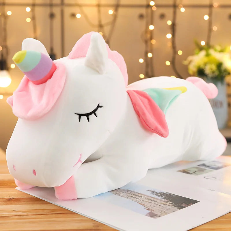 Large White Plush Unicorn Toy 4 Sizes 11201006 - Snuggle Time