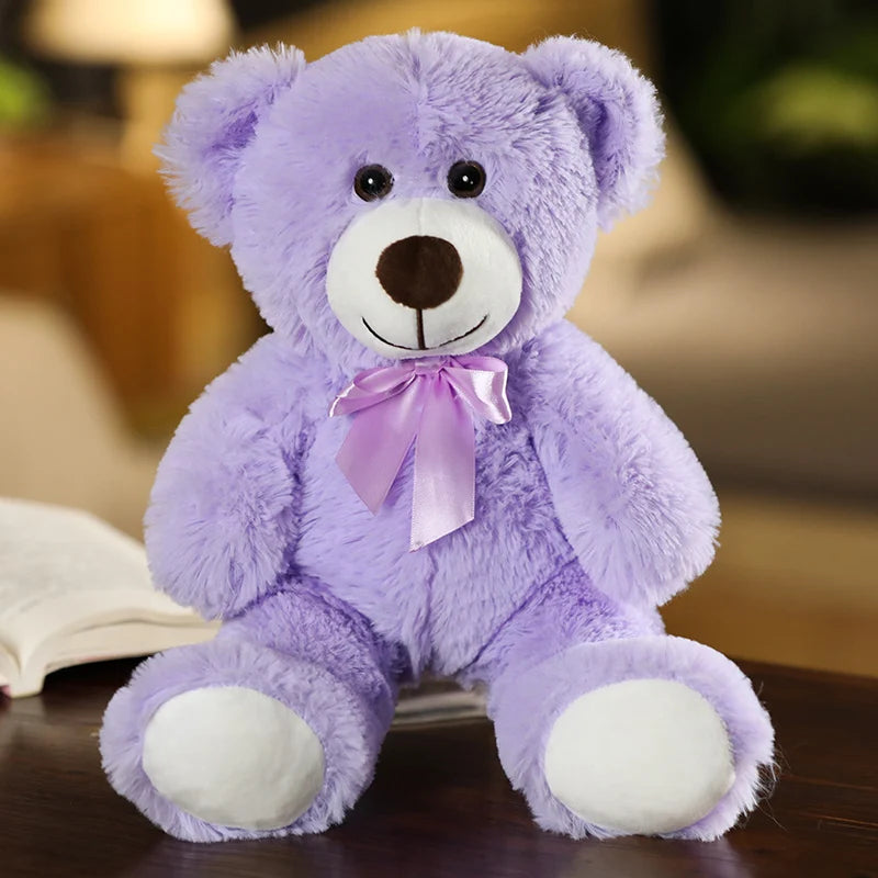 35cm Plush Teddy Bear with Bow Tie 7 Colours Available 11201001 - Snuggle Time