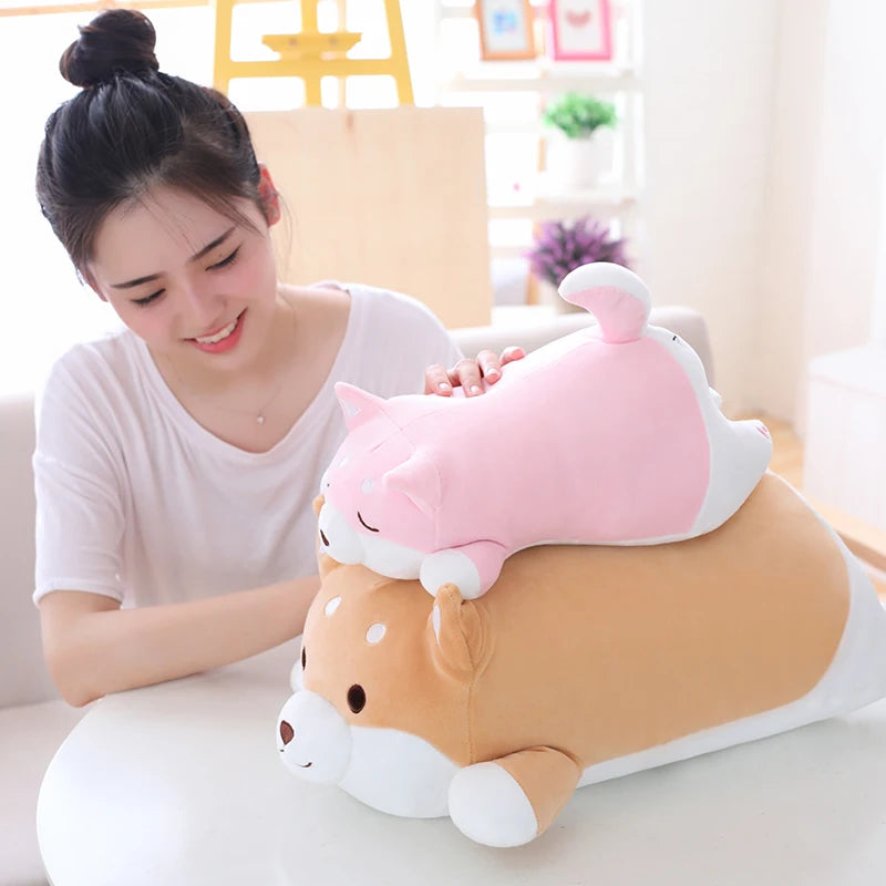 35cm Cute Chunky Plush Dog 2 Colours 2 Designs 11201049 - Snuggle Time