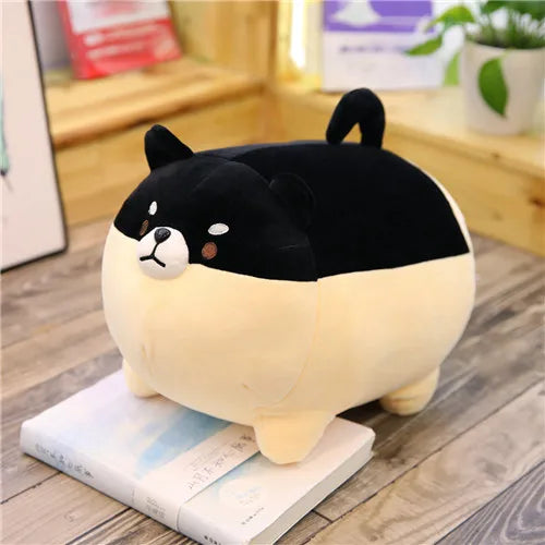 30/40/50cm Round Chubby Plush Dog 3 Colours 11201019 - Snuggle Time