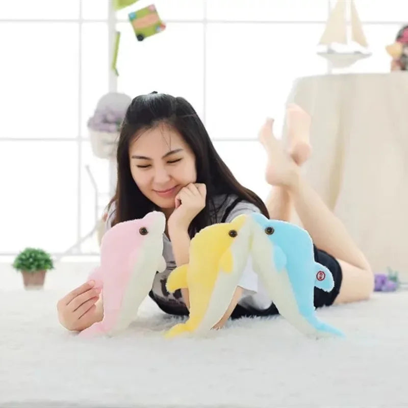 32cm Light-up Plush Dolphin Toy 4 Colours 11201043 - Snuggle Time
