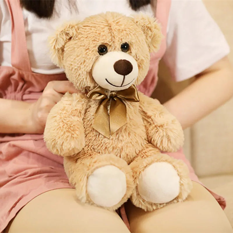 35cm Plush Teddy Bear with Bow Tie 7 Colours Available 11201001 - Snuggle Time