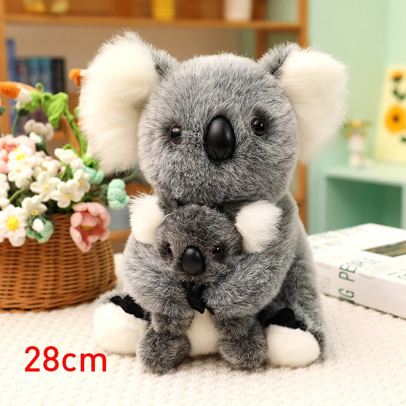 28cm Koala Bear with Baby Grey or White Plush Toy 11204196