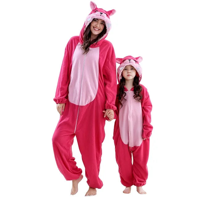 Family Dress-up Pink Fox Thick Onesie 3yrs-XL Adult 10205156 - Snuggle Time