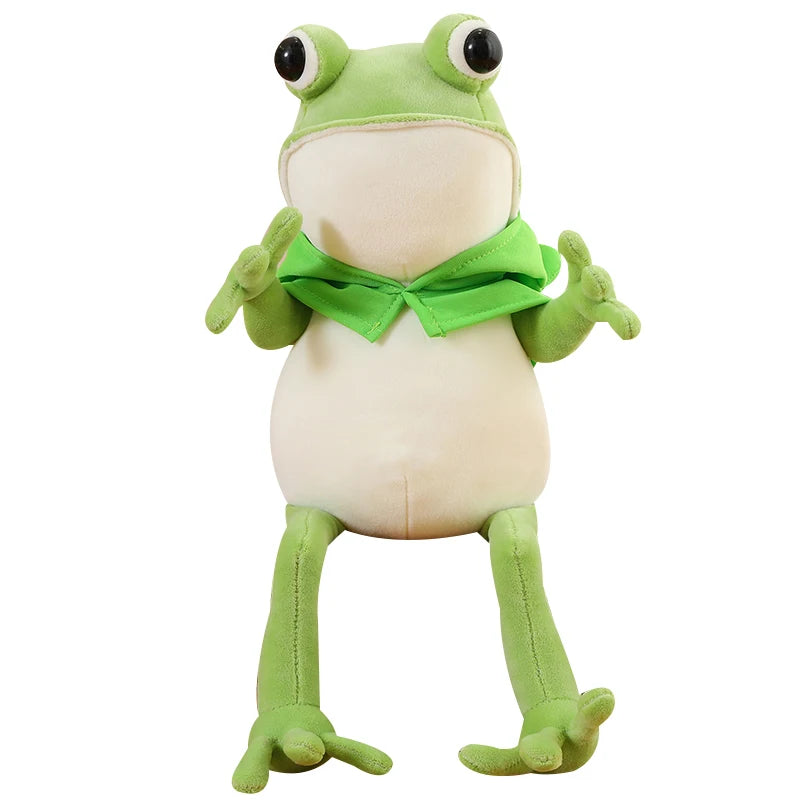 45/60/80cm Plush Cloaked Frog 11201047 - Snuggle Time