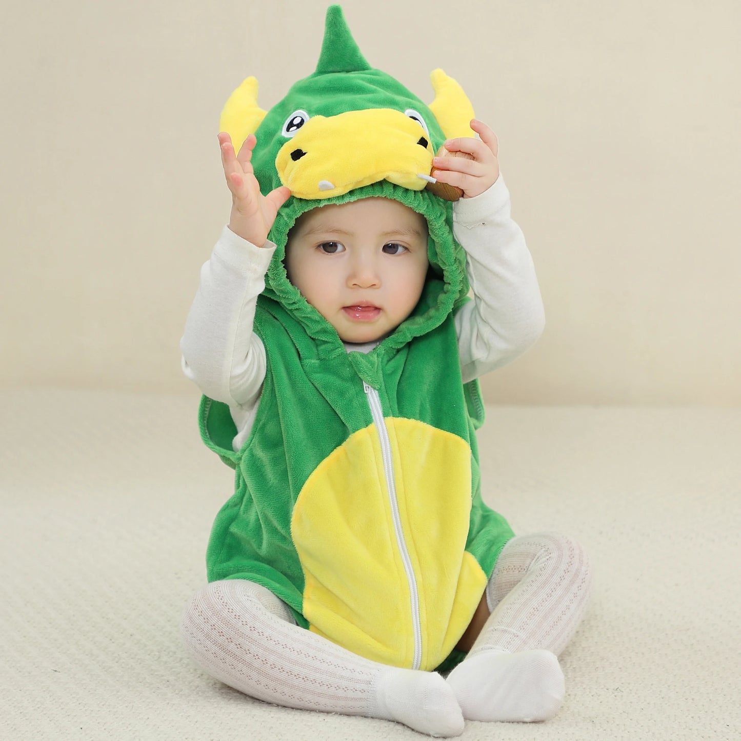 Newborn Sleeveless Dinosaur Romper Suit 0-24mth 10205117 - Snuggle Time