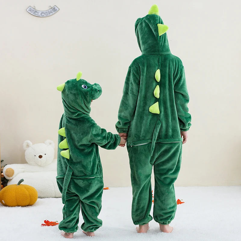 Kids Thick Hooded Dinosaur Onesie 2-11yrs 10205134 - Snuggle Time