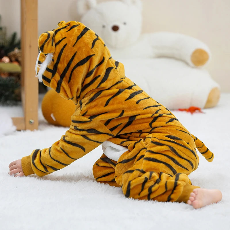 Kids Thick Hooded Leopard Onesie 2-11yrs 10205139 - Snuggle Time