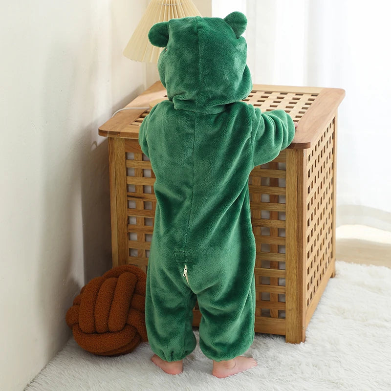 Babies Frog Design Hooded Onesie 2-36mth 10205123 - Snuggle Time