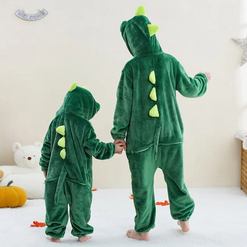 Kids Thick Hooded Dinosaur Onesie 2-11yrs 10205134 - Snuggle Time