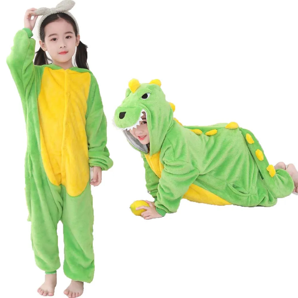 Kids Red or Green Dinosaur Dress-up Onesie 2-11yrs 10202097 - Snuggle Time