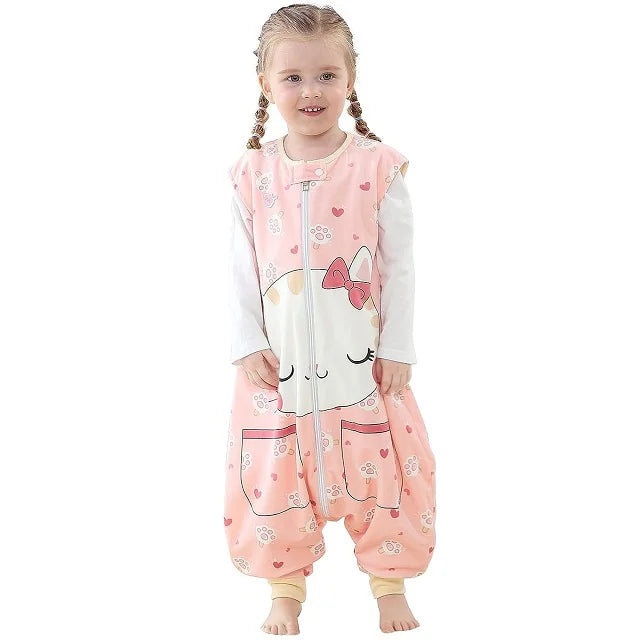 Kids Fun Cartoon Design Sleeveless Onesie 7 Designs 1-6yrs 10205145 - Snuggle Time