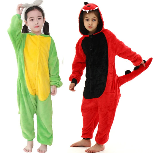 Kids Red or Green Dinosaur Dress-up Onesie 2-11yrs 10202097 - Snuggle Time