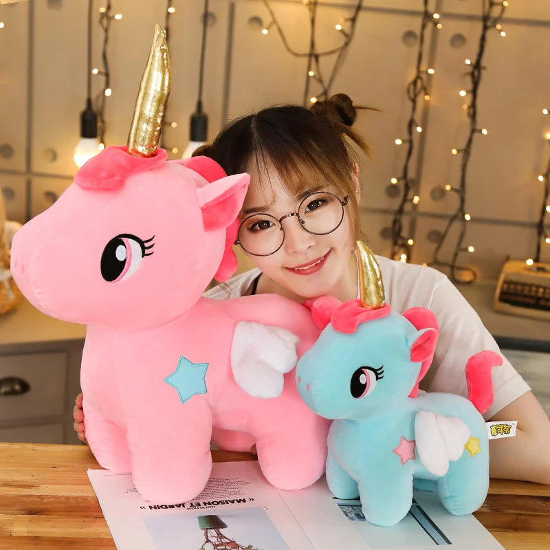 25/30/40cm Soft Plush Standing Unicorn 2 Colours 11201042 - Snuggle Time