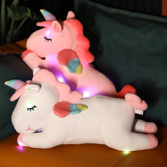 50cm Soft Plush Light-up Unicorn 2 Colours 11201057 - Snuggle Time
