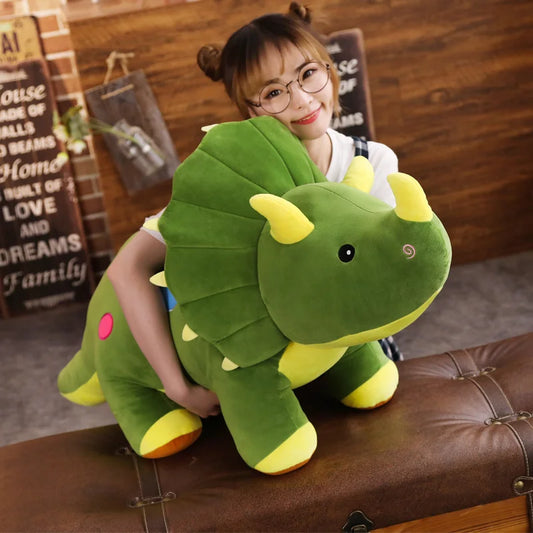 40/60/100cm Cute Plush Triceratops Dinosaur Toy 3 Colours 11201027 - Snuggle Time