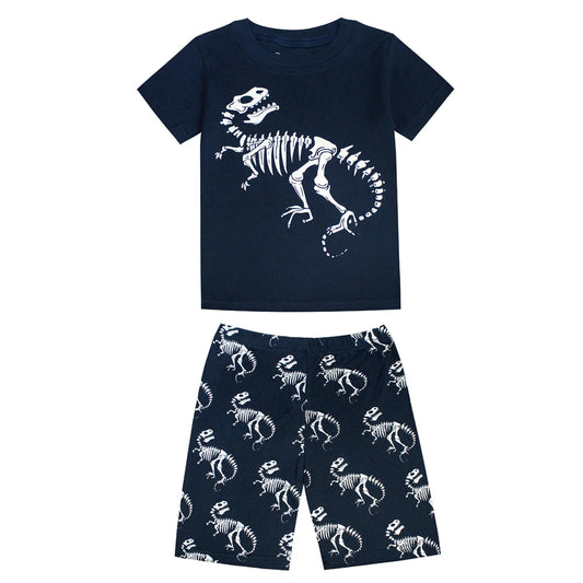 Boys Fossil Dinosaur 2pc Pyjama Shorts Set 18mth-8yrs 10202078 - Snuggle Time