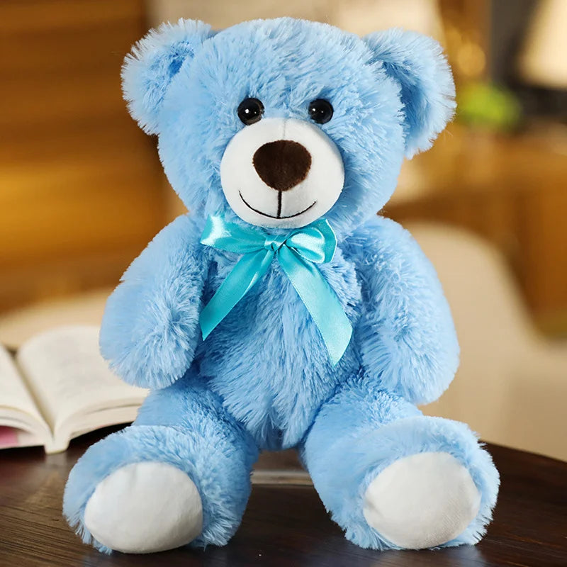 35cm Plush Teddy Bear with Bow Tie 7 Colours Available 11201001 - Snuggle Time