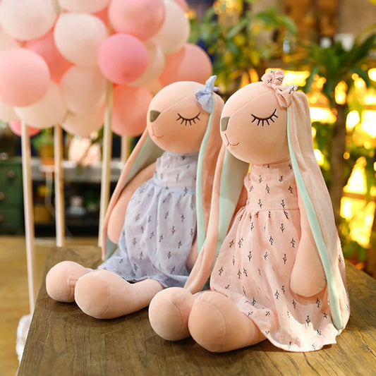 35cm Cute Plush Long Ear Bunny Rabbit 2 Colours 11201044 - Snuggle Time