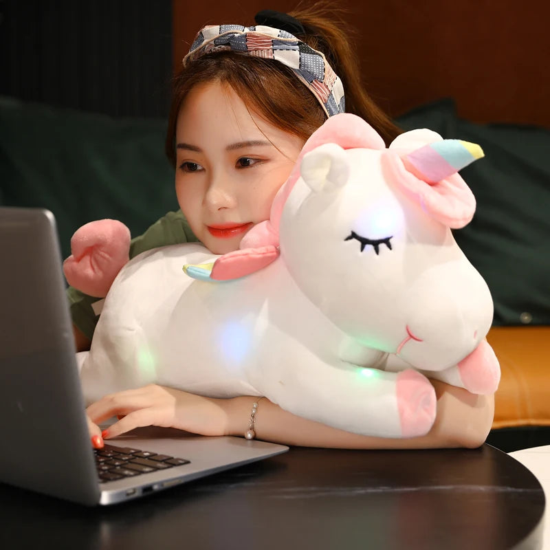 50cm Soft Plush Light-up Unicorn 2 Colours 11201057 - Snuggle Time