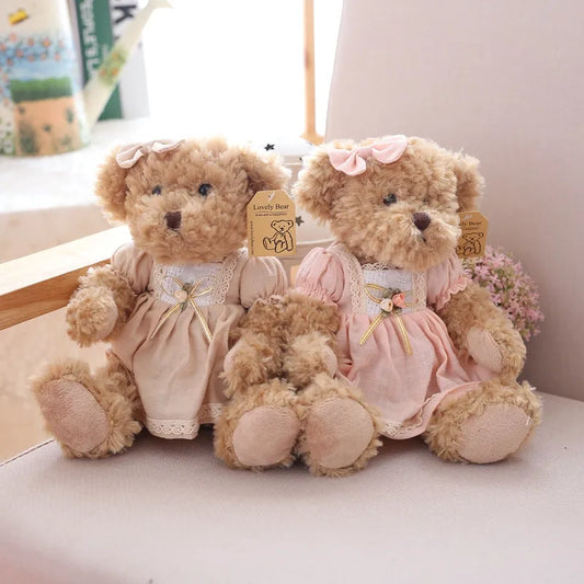 25cm 2pc Plush Cute Teddy Bear Set a Designs 11201038 - Snuggle Time