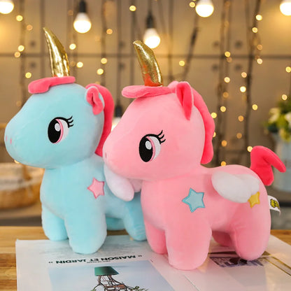 25/30/40cm Soft Plush Standing Unicorn 2 Colours 11201042 - Snuggle Time