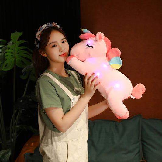 50cm Soft Plush Light-up Unicorn 2 Colours 11201057 - Snuggle Time