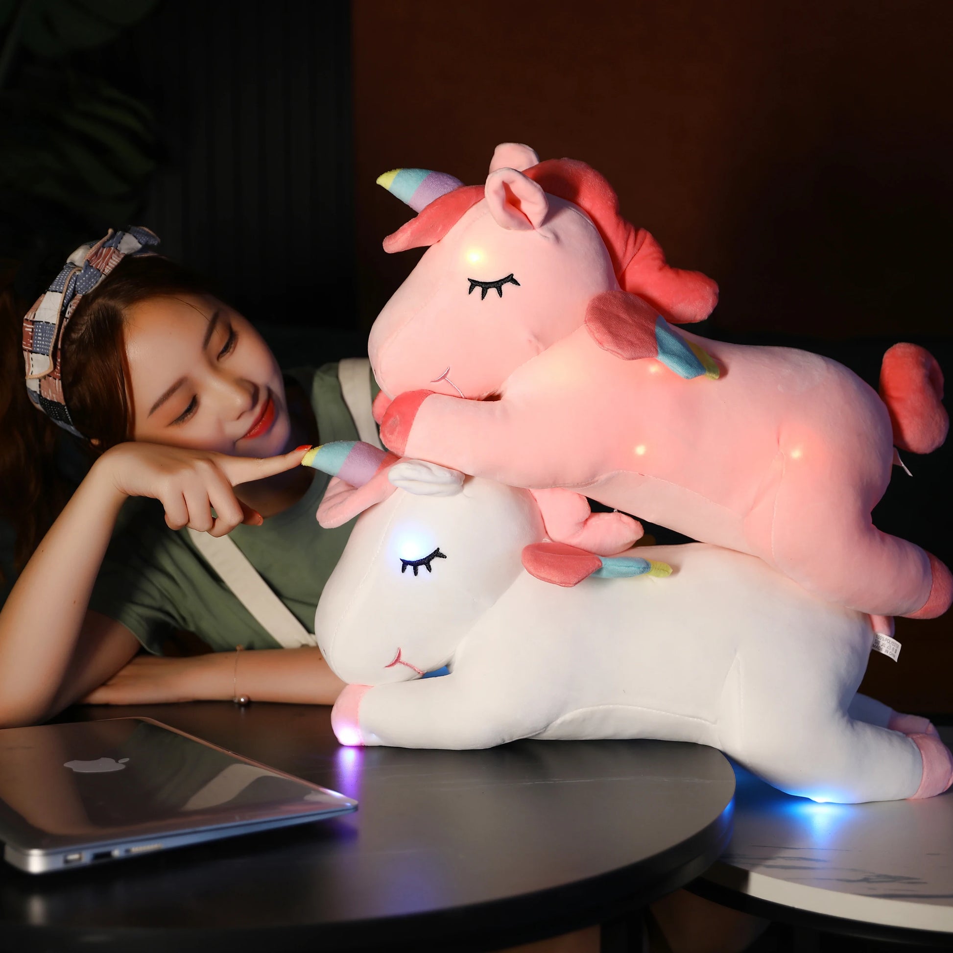 50cm Soft Plush Light-up Unicorn 2 Colours 11201057 - Snuggle Time