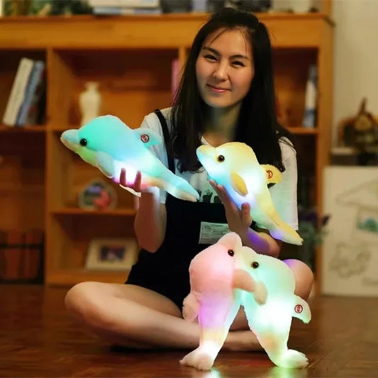 32cm Light-up Plush Dolphin Toy 4 Colours 11201043 - Snuggle Time
