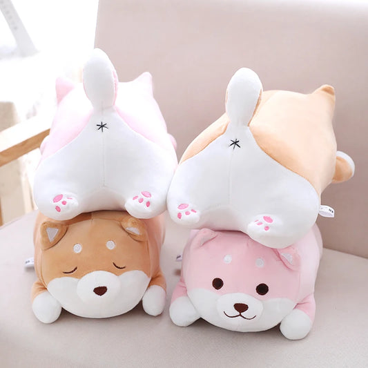 35cm Cute Chunky Plush Dog 2 Colours 2 Designs 11201049 - Snuggle Time
