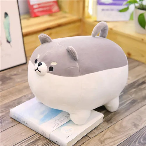 30/40/50cm Round Chubby Plush Dog 3 Colours 11201019 - Snuggle Time