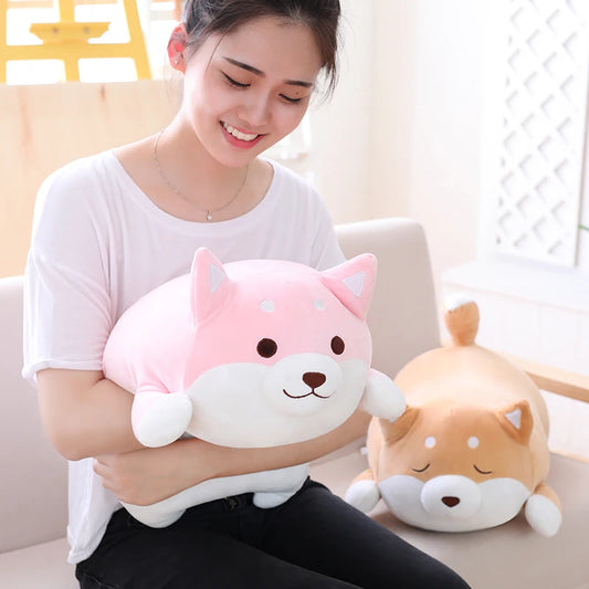 35cm Cute Chunky Plush Dog 2 Colours 2 Designs 11201049 - Snuggle Time