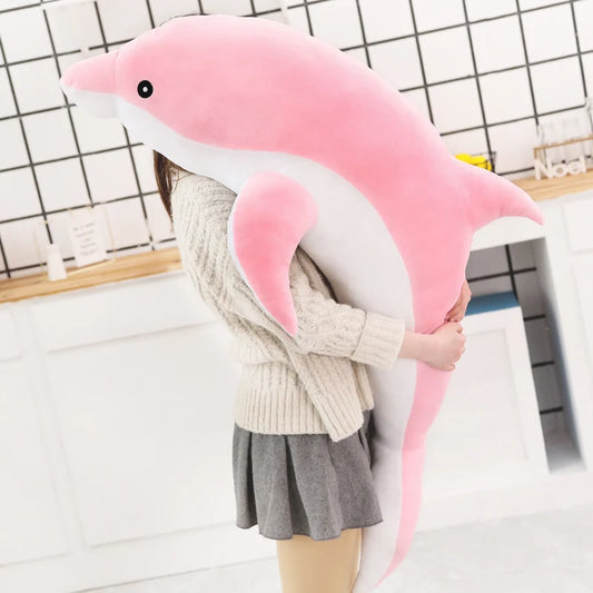 Large 100/120/140/160cm Soft Plush Dolphin Toy 3 Colours 11201033 - Snuggle Time