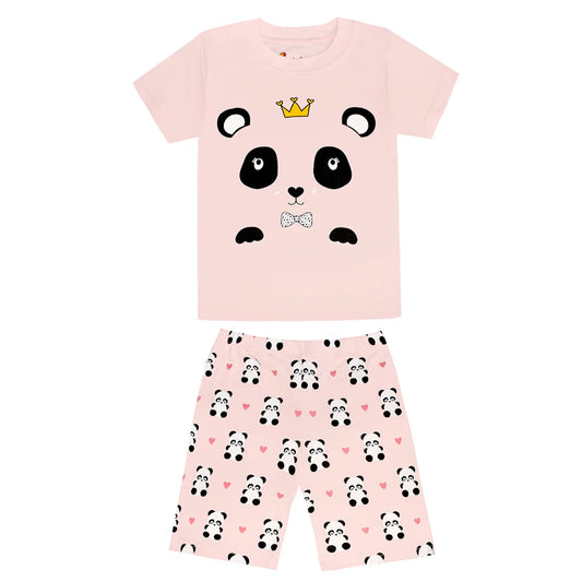 Girls Pink Panda 2pc Pyjama Shorts Set 18mth-8yrs 10202081 - Snuggle Time