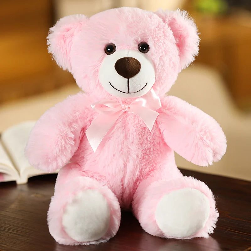 35cm Plush Teddy Bear with Bow Tie 7 Colours Available 11201001 - Snuggle Time