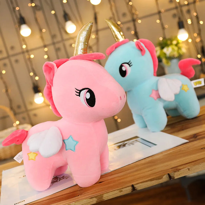 25/30/40cm Soft Plush Standing Unicorn 2 Colours 11201042 - Snuggle Time