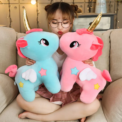 25/30/40cm Soft Plush Standing Unicorn 2 Colours 11201042 - Snuggle Time