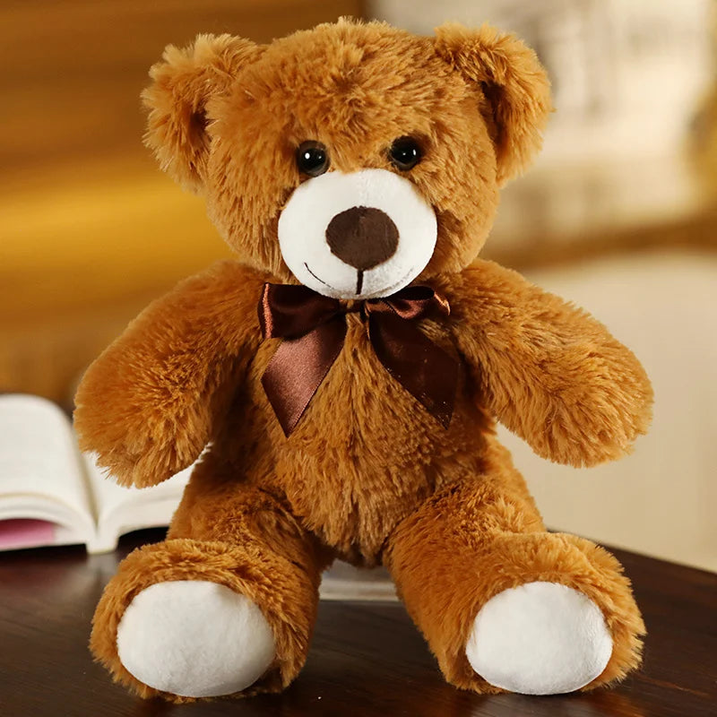35cm Plush Teddy Bear with Bow Tie 7 Colours Available 11201001 - Snuggle Time