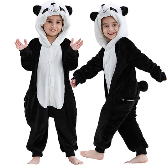 Kids Thick Hooded Panda Onesie 2-11yrs 10205140 - Snuggle Time