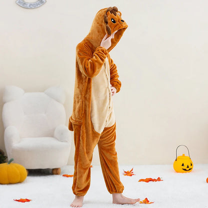 Kids Thick Hooded Lion Onesie 2-11yrs 10205138 - Snuggle Time