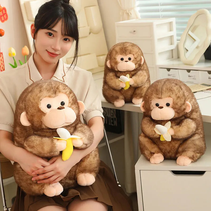 25/30/40cm Furry Plush Chunky Gorilla 2 Colours 11201008 - Snuggle Time