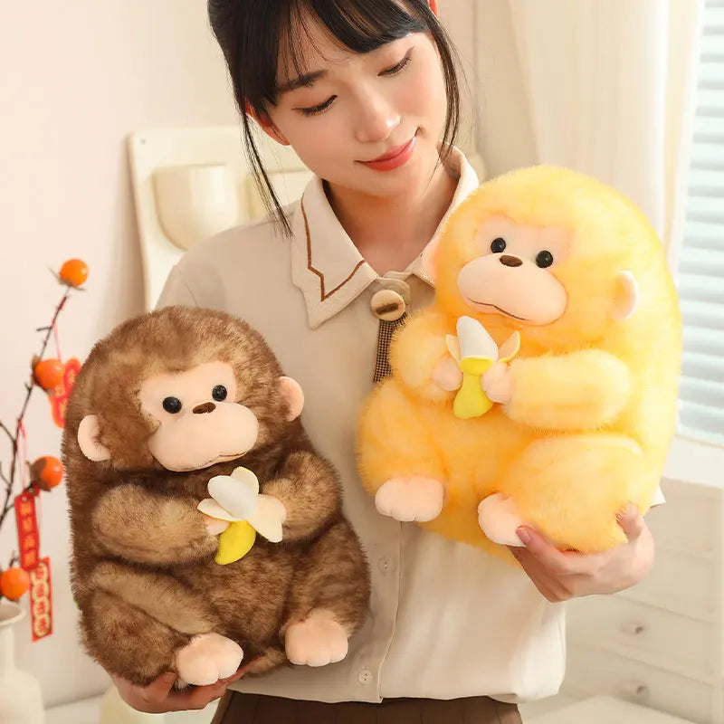 25/30/40cm Furry Plush Chunky Gorilla 2 Colours 11201008 - Snuggle Time
