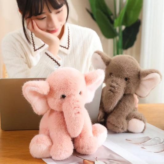 35cm Soft Plush Fluffy Elephant 3 Colours 11201061 - Snuggle Time