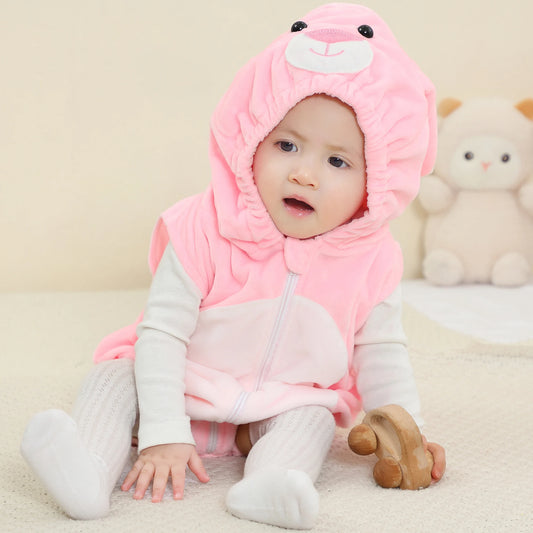Newborn Sleeveless Pink Rabbit Romper Suit 0-24mth 10205122 - Snuggle Time