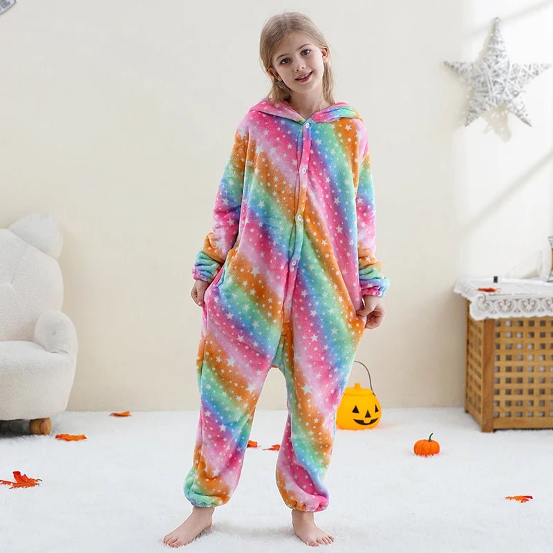 Kids Thick Hooded Unicorn Onesie 2 Designs 2-11yrs 10205133 - Snuggle Time