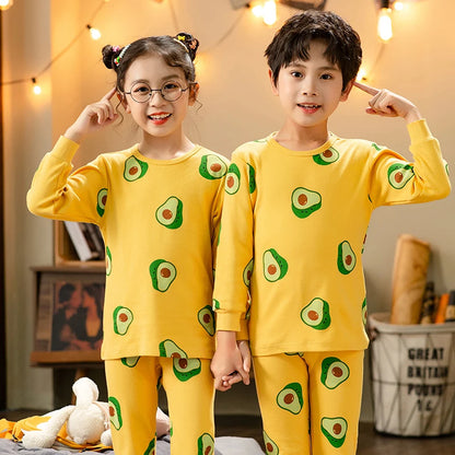 Unisex 2pc Yellow Avocado Design Pyjamas 3-12yrs 10202071 - Snuggle Time