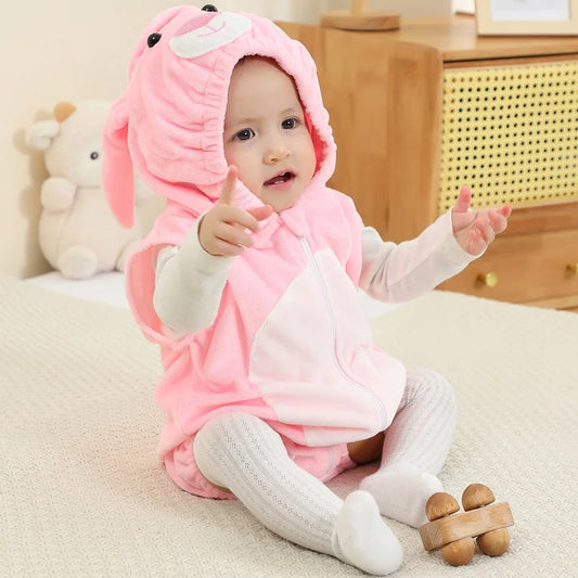 Newborn Sleeveless Pink Rabbit Romper Suit 0-24mth 10205122 - Snuggle Time