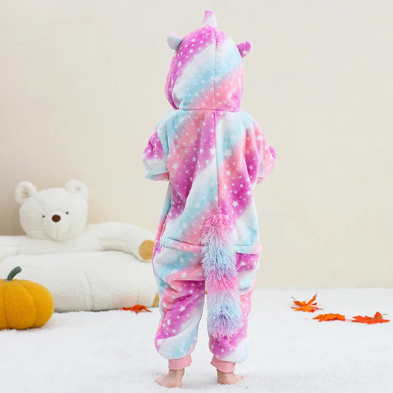Kids Thick Hooded Unicorn Onesie 2 Designs 2-11yrs 10205133 - Snuggle Time