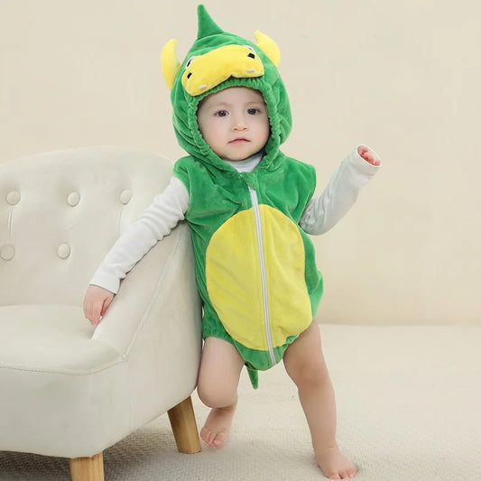 Newborn Sleeveless Dinosaur Romper Suit 0-24mth 10205117 - Snuggle Time