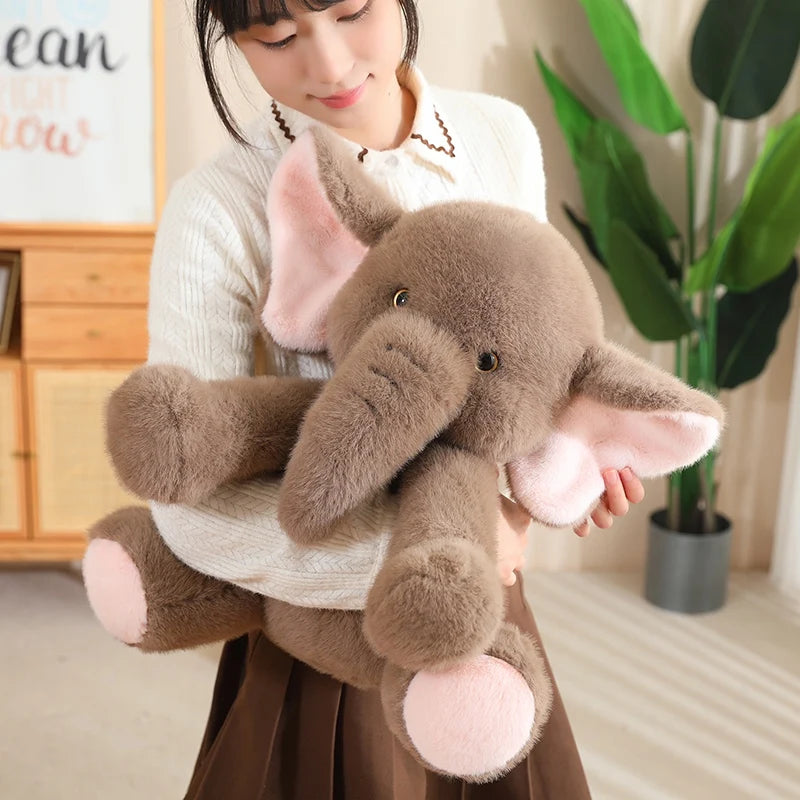 35cm Soft Plush Fluffy Elephant 3 Colours 11201061 - Snuggle Time